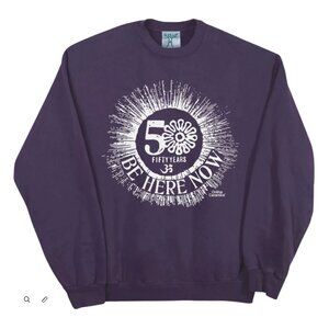 Online Ceramics "Be Here Now" 50 Years Crew Sweatshirt, Size Medium Unisex